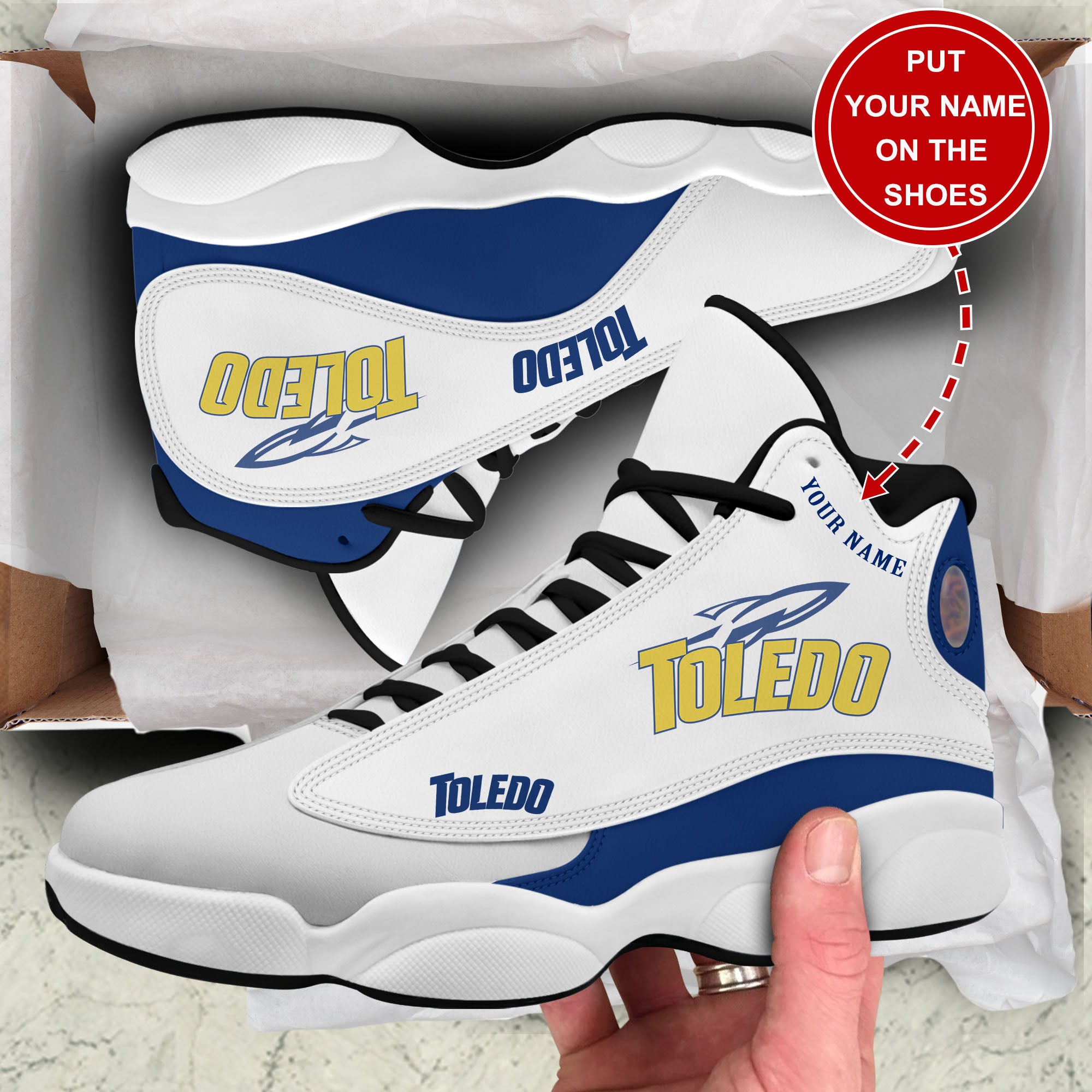 Ideafootwear Toledo Rockets AJ13 Sneakers Shoes For Men And Women 1