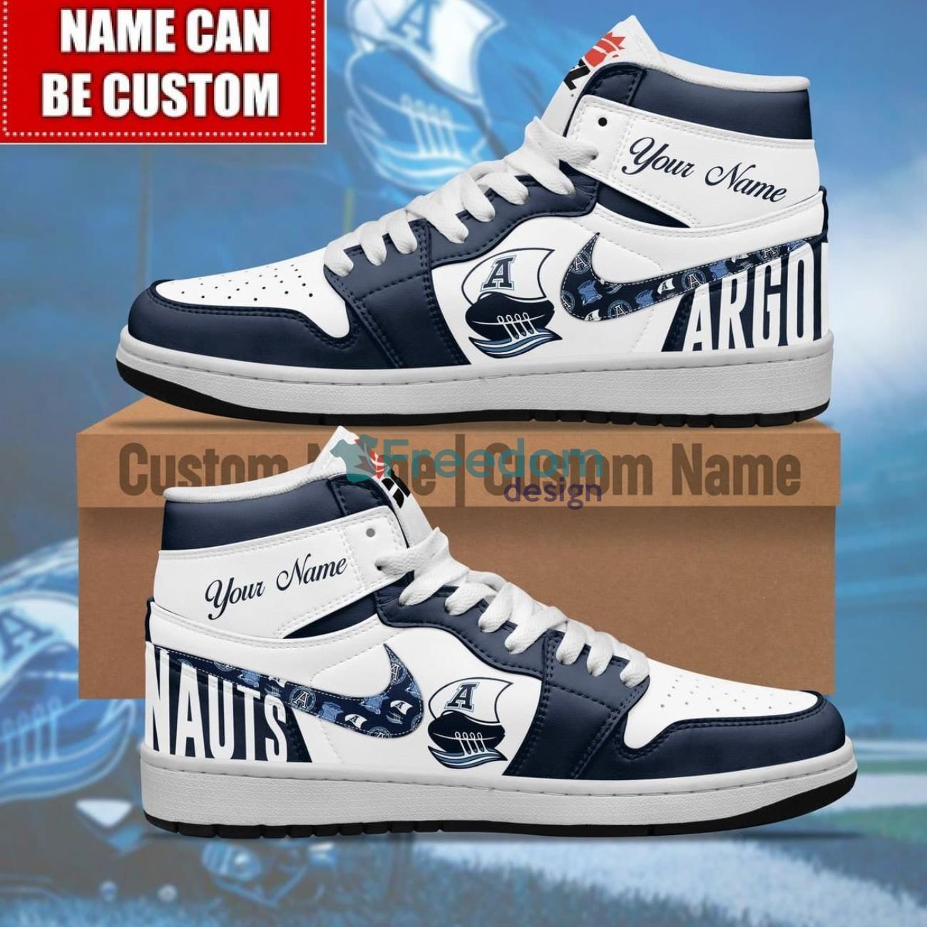 Ideafootwear Toronto Argonauts AJ1 High Sneakers Shoes For Men And Women 1