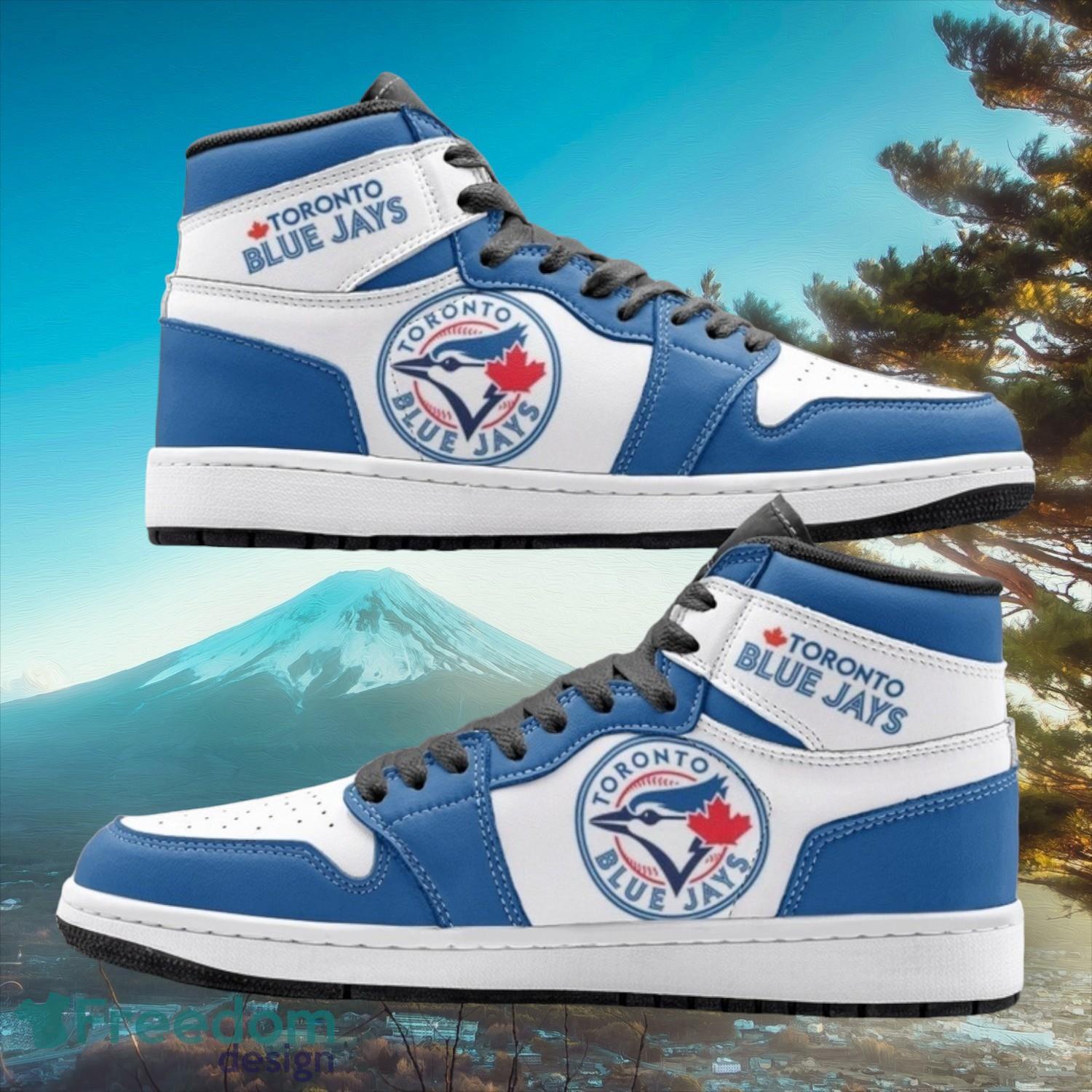Ideafootwear Toronto Blue Jays AJ1 High Sneakers Shoes For Men And Women 9