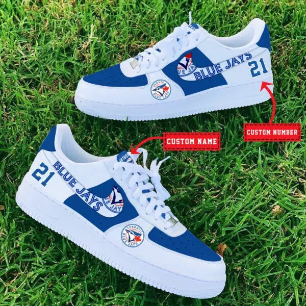 Ideafootwear Toronto Blue Jays MLB Air Low-Top Sneakers Shoes For Men And Women 1