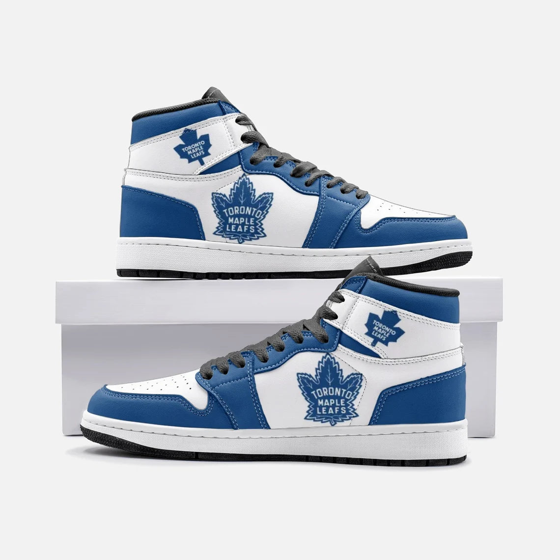 Ideafootwear Toronto Maple Leafs AJ1 High Sneakers Shoes For Men And Women 9