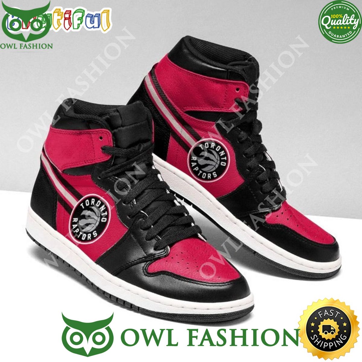 Ideafootwear Toronto Raptors AJ1 High Sneakers Shoes For Men And Women 5