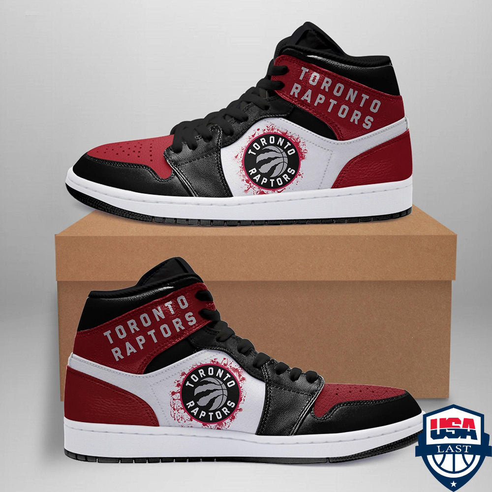 Ideafootwear Toronto Raptors NBA AJ1 High Sneakers Shoes For Men And Women 6