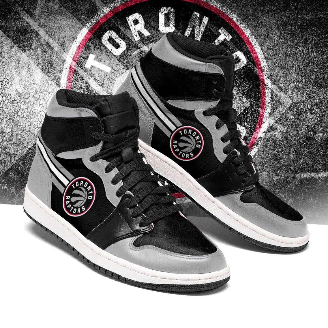 Ideafootwear Toronto Raptors NBA AJ1 High Sneakers Shoes For Men And Women 8