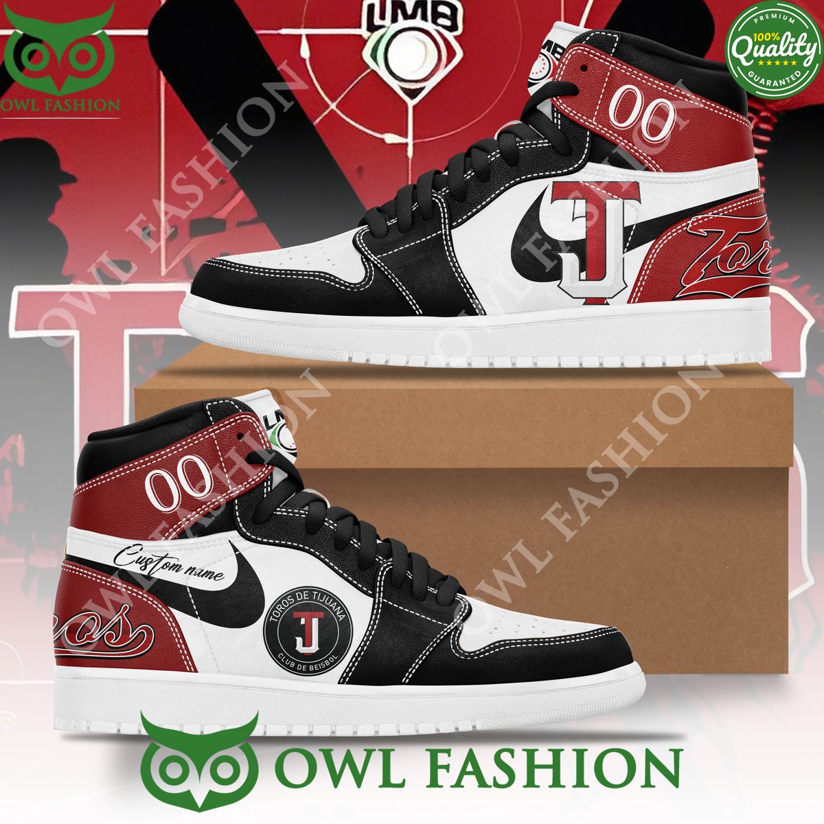 Ideafootwear Toros de Tijuana AJ1 High Sneakers Shoes For Men And Women 3