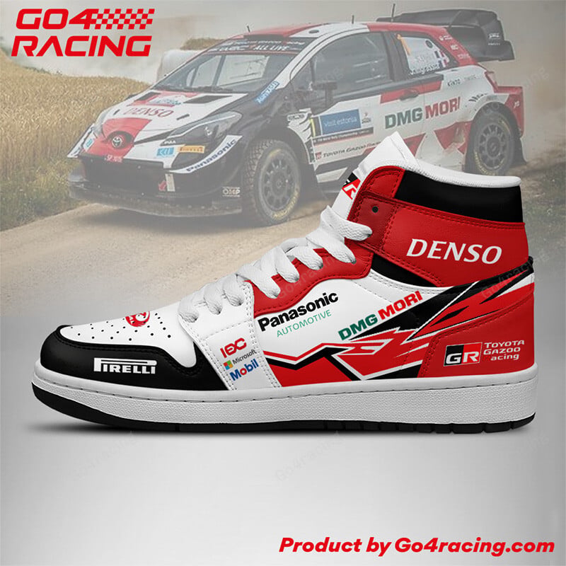 Ideafootwear Toyota Gazoo AJ1 High Sneakers Shoes For Men And Women 3