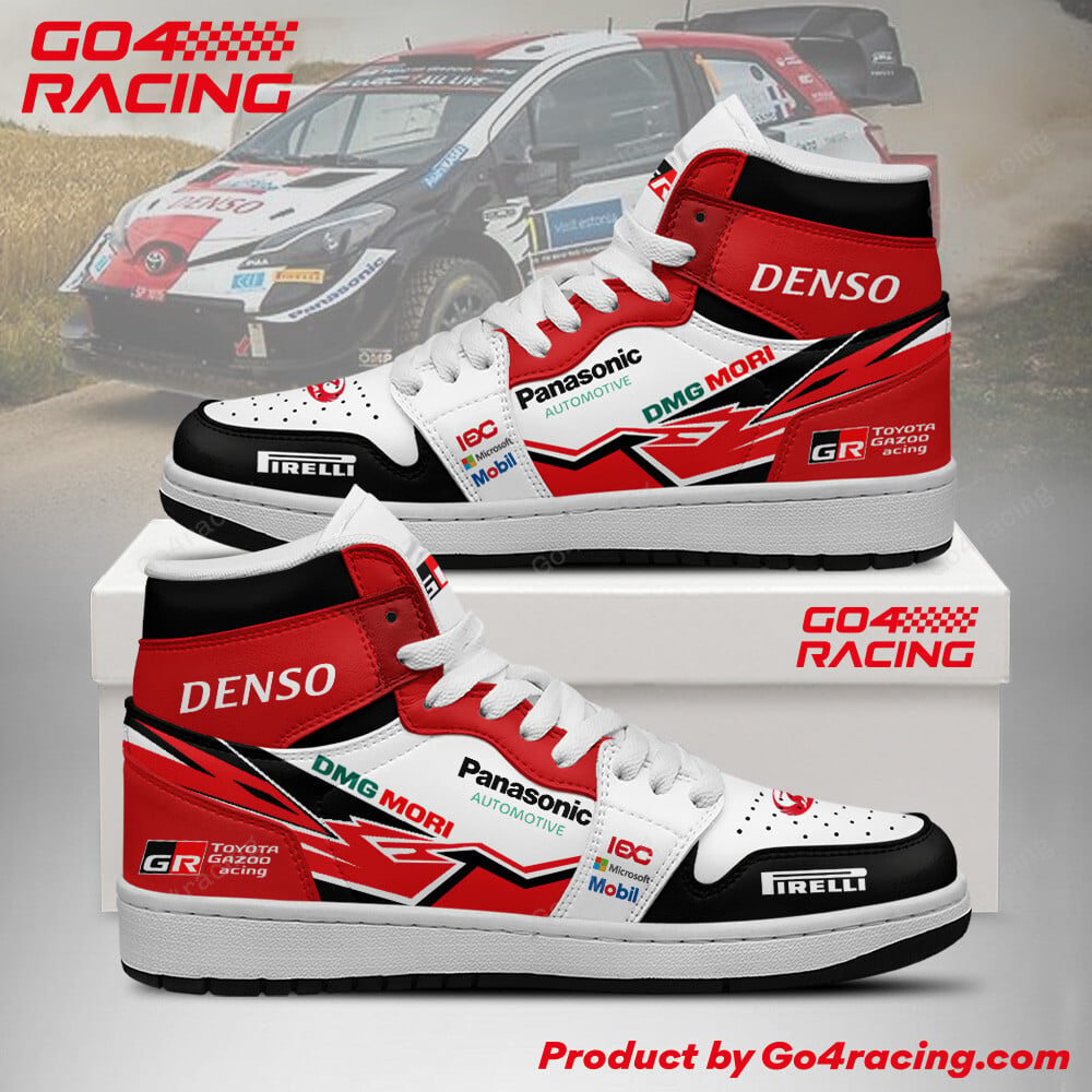 Ideafootwear Toyota Gazoo AJ1 High Sneakers Shoes For Men And Women 3