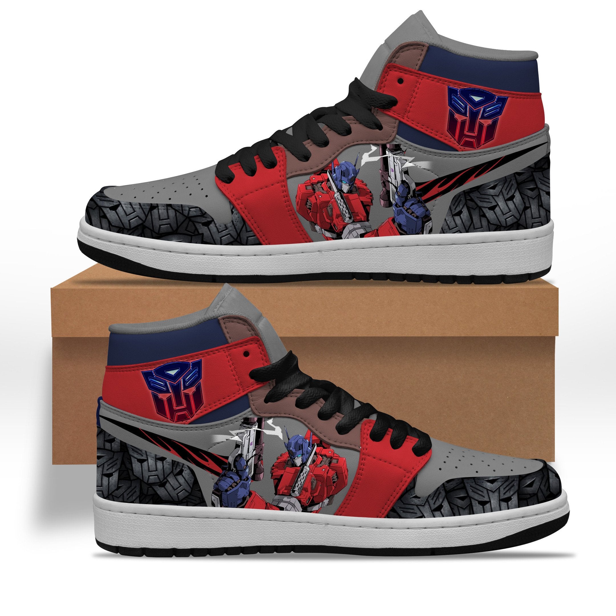 Ideafootwear Transformers AJ1 High Sneakers Shoes For Men And Women 2