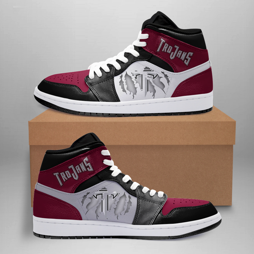 Ideafootwear Troy Trojans AJ1 High Sneakers Shoes For Men And Women 1