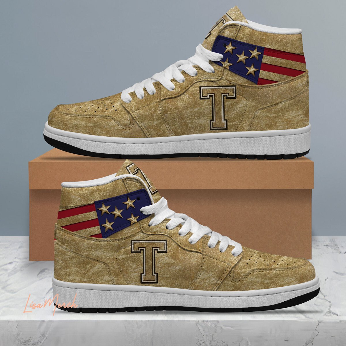 Ideafootwear Trump Never Surrender AJ1 High Sneakers Shoes For Men And Women 1