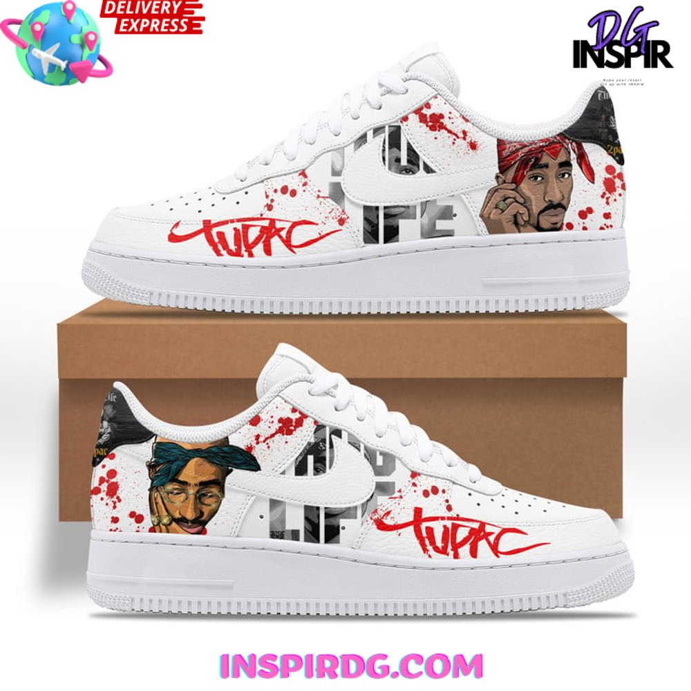 Ideafootwear Tupac Thug Life Air Low-Top Sneakers Shoes For Men And Women 1