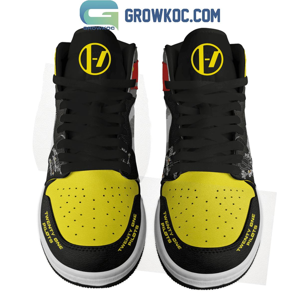 Ideafootwear Twenty One Pilots AJ1 High Sneakers Shoes For Men And Women 2