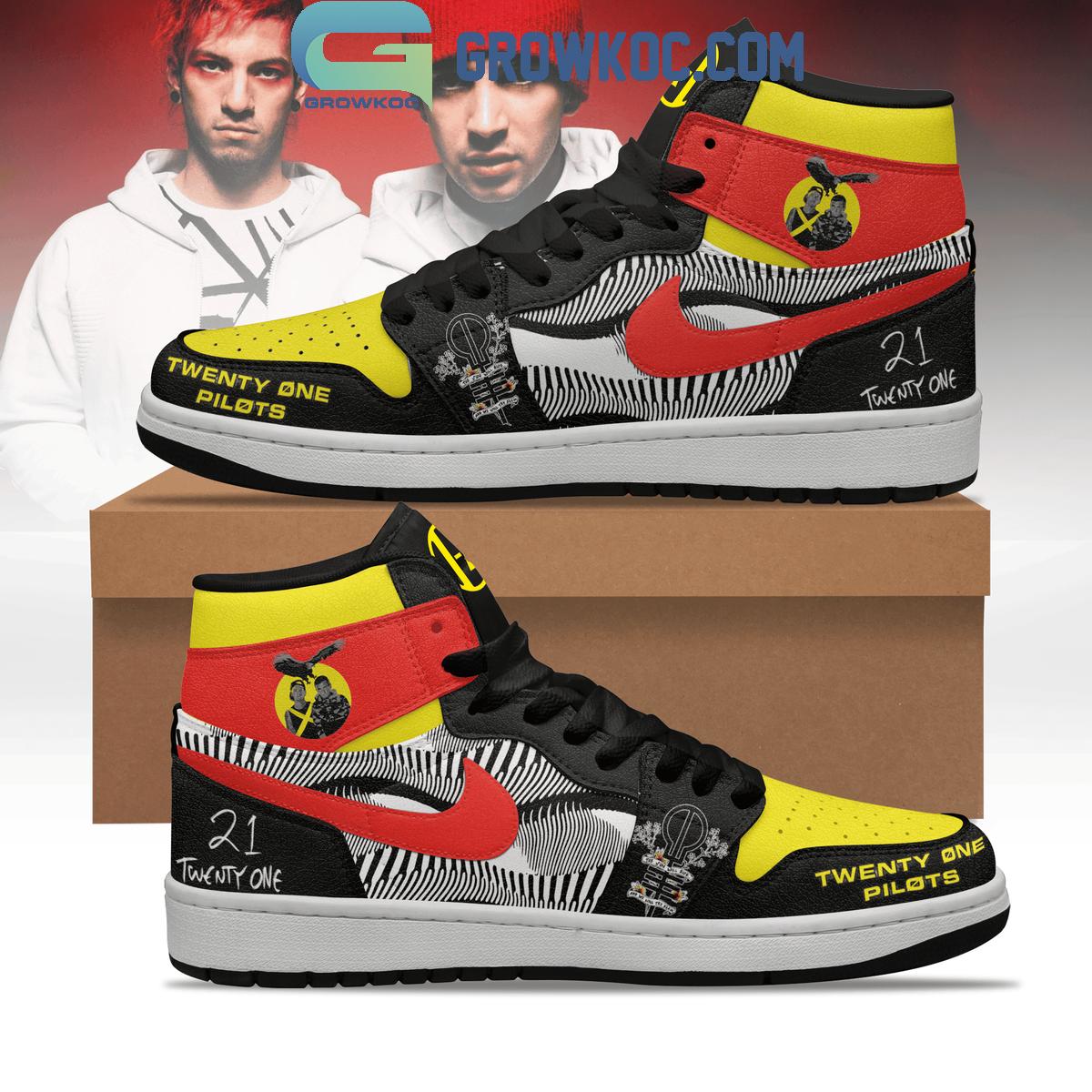 Ideafootwear Twenty One Pilots AJ1 High Sneakers Shoes For Men And Women 2