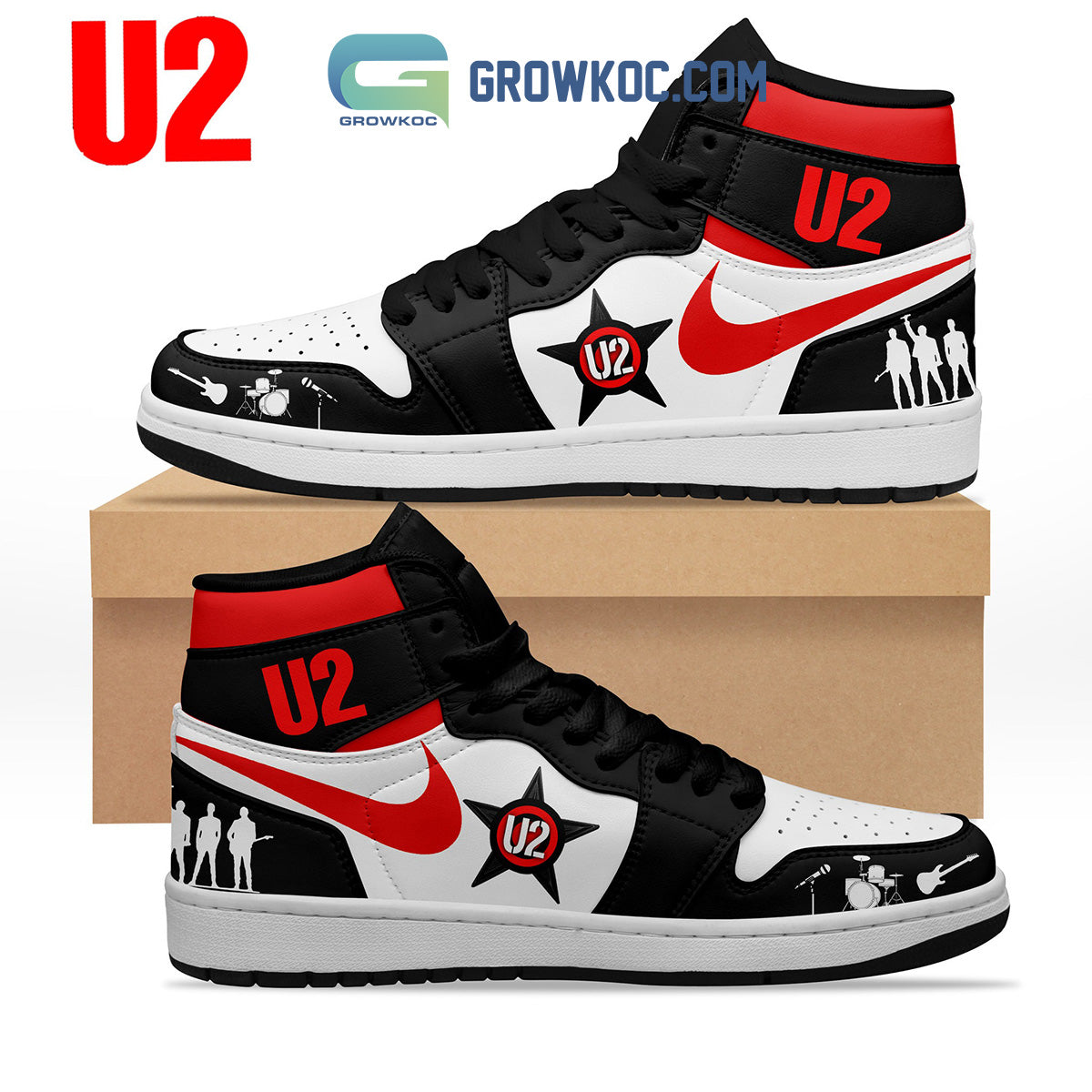 Ideafootwear U2 AJ1 High Sneakers Shoes For Men And Women 1