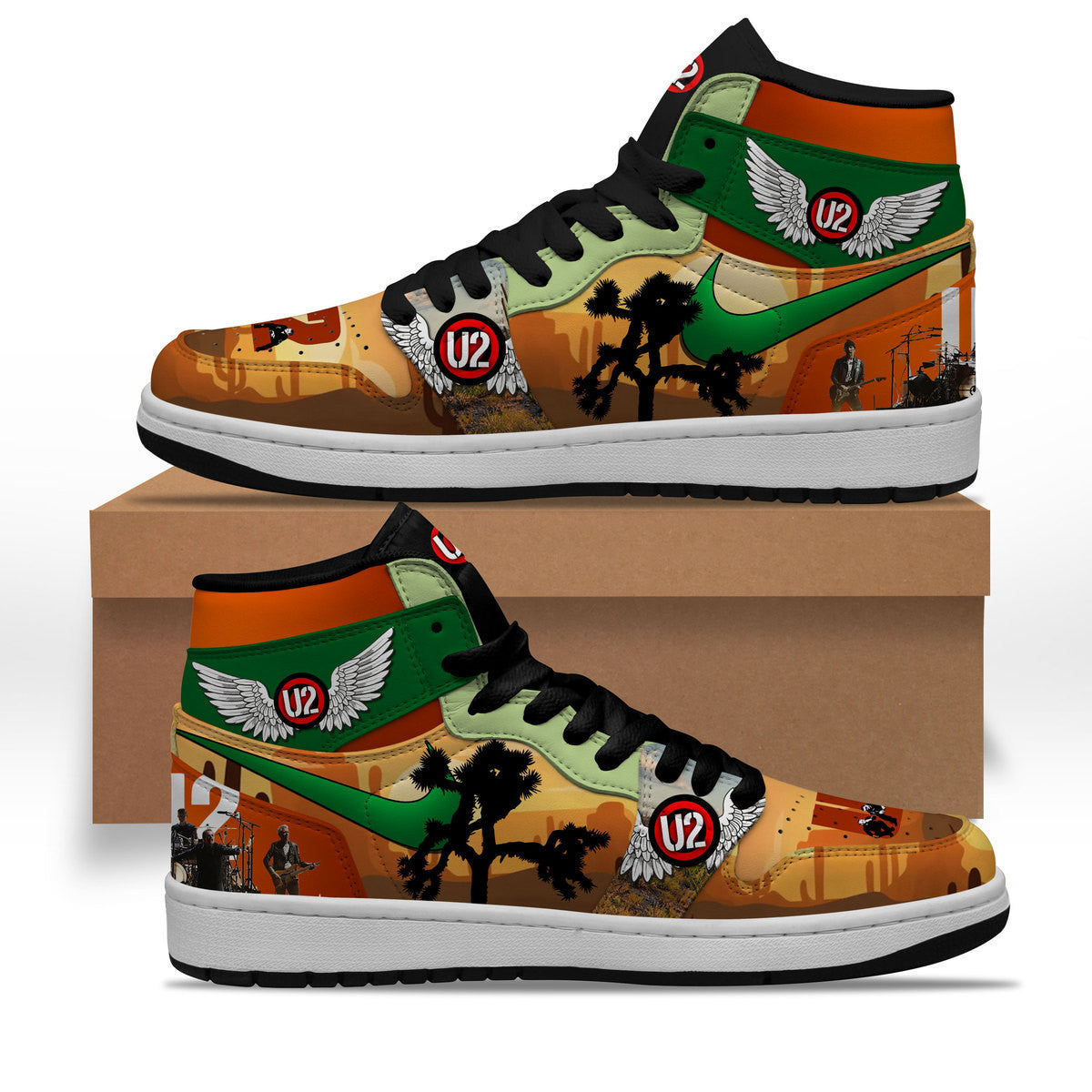 Ideafootwear U2 Band AJ1 High Sneakers Shoes For Men And Women 1