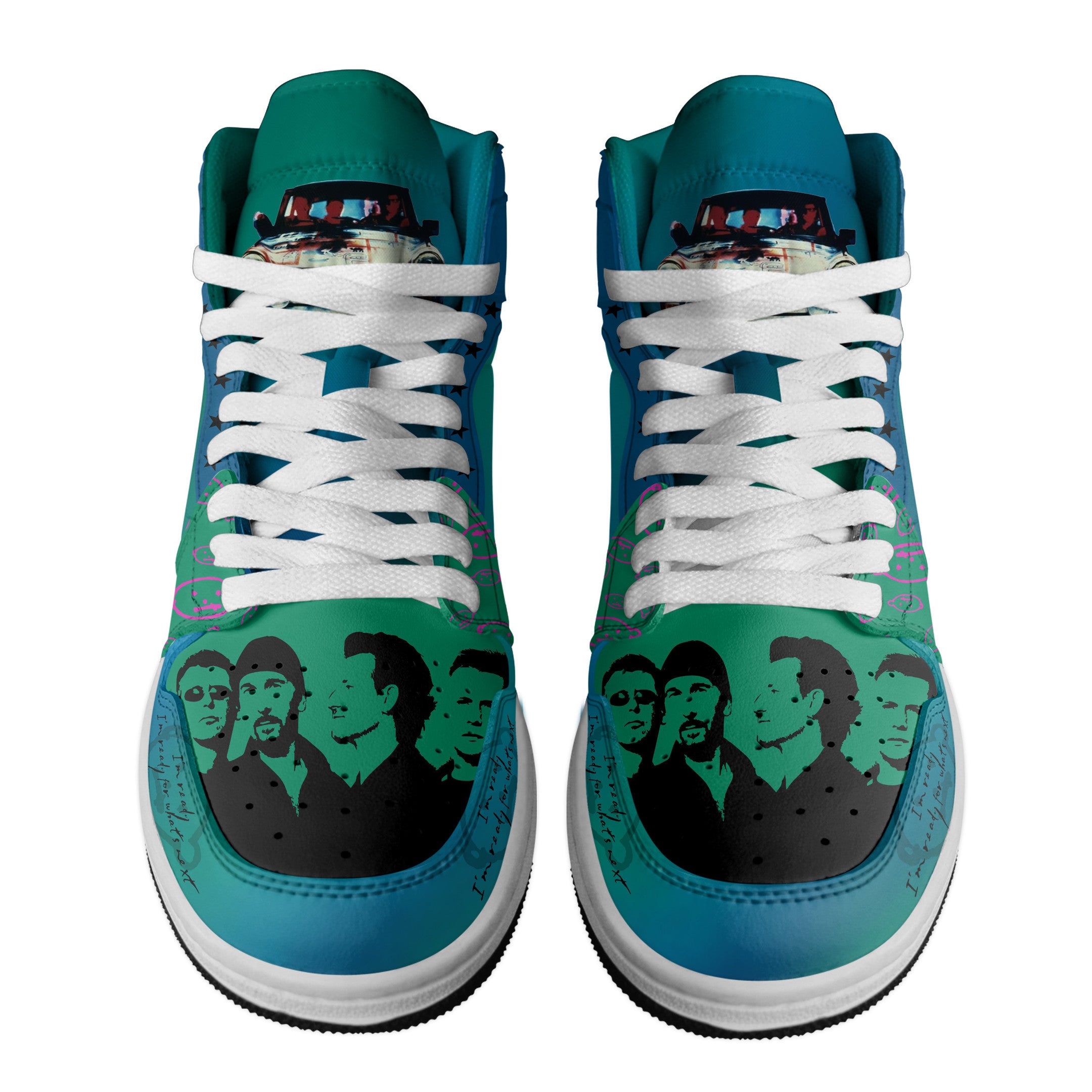 Ideafootwear U2 Rock Band AJ1 High Sneakers Shoes For Men And Women 2