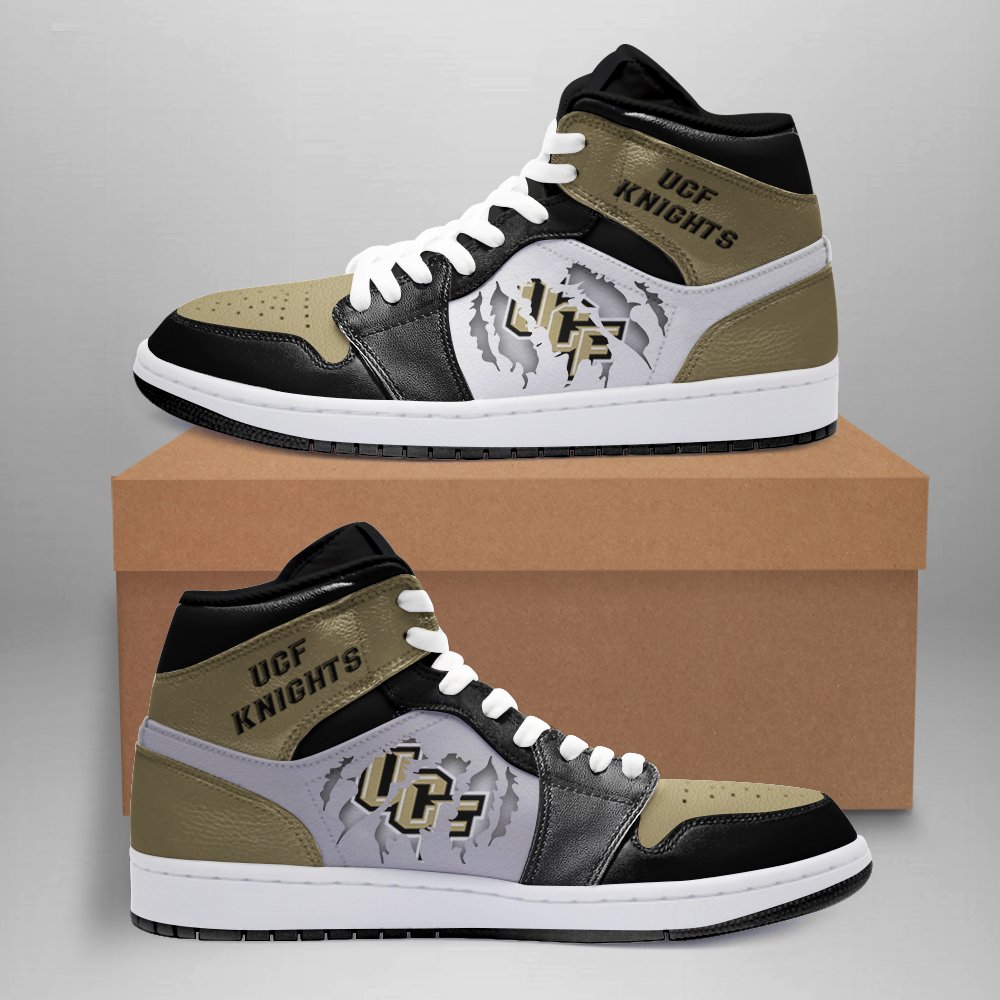 Ideafootwear UCF Knights AJ1 High Sneakers Shoes For Men And Women 1