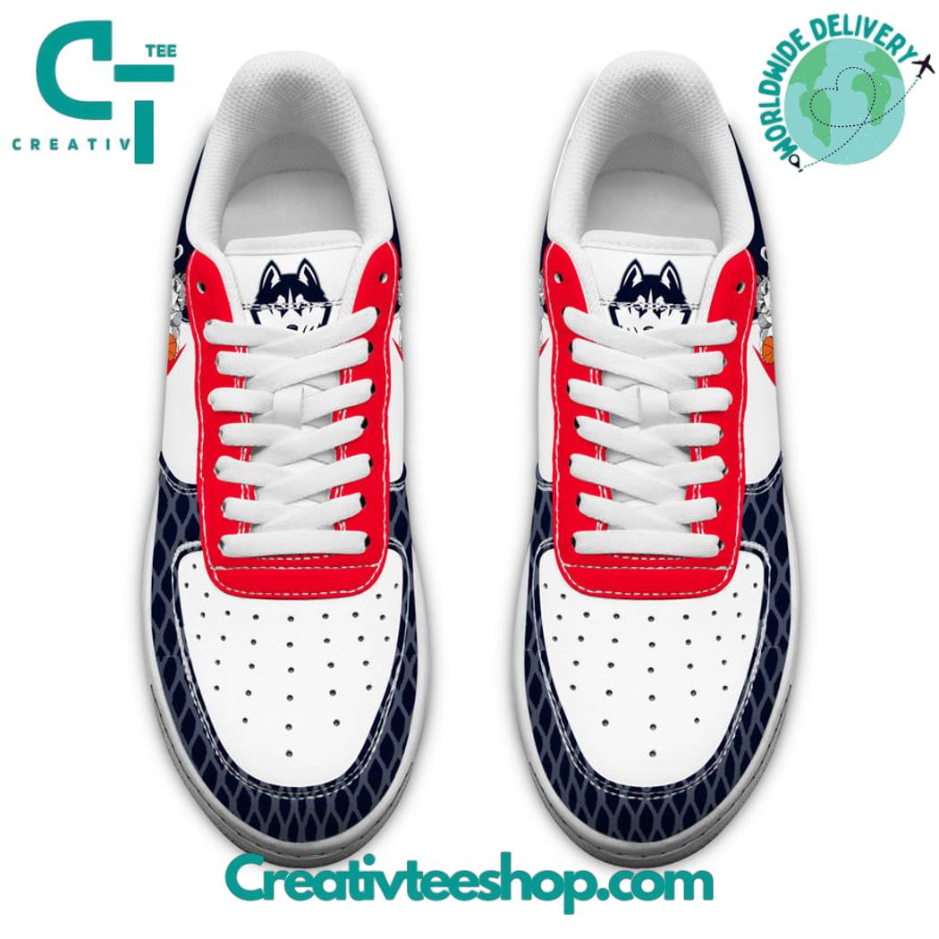 Ideafootwear UConn Huskies Air Low-Top Sneakers Shoes For Men And Women 1