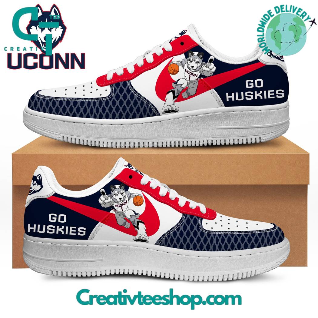 Ideafootwear UConn Huskies Air Low-Top Sneakers Shoes For Men And Women 1