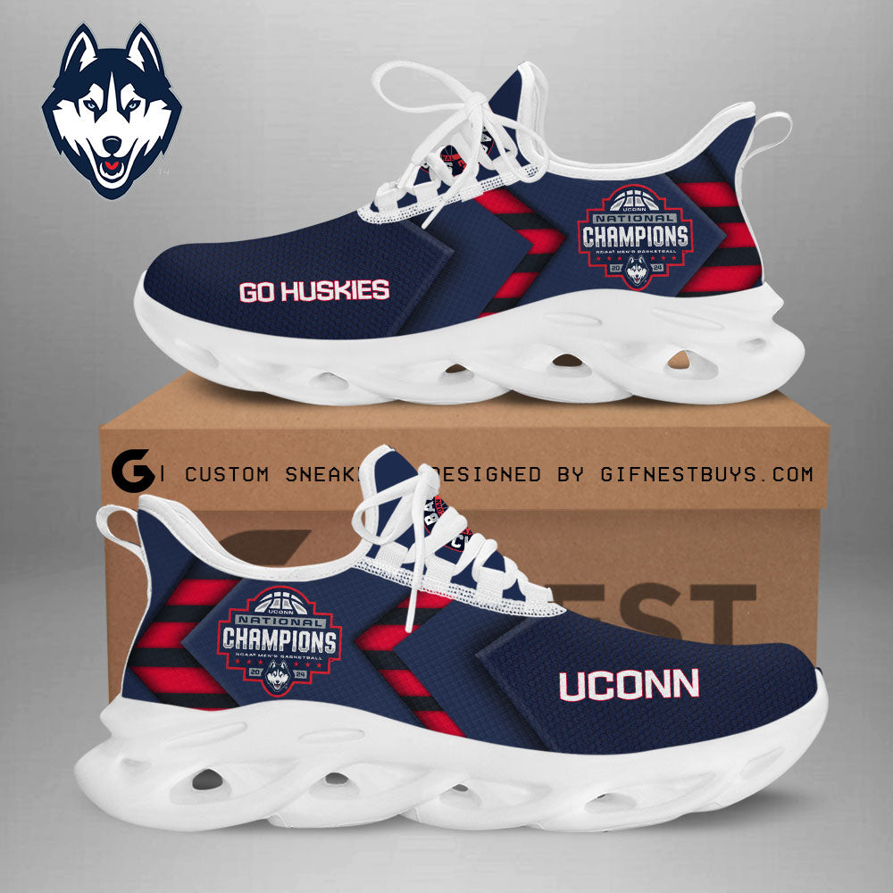 Ideafootwear UConn Huskies Max Soul Shoes Sneakers For Men And Women 1