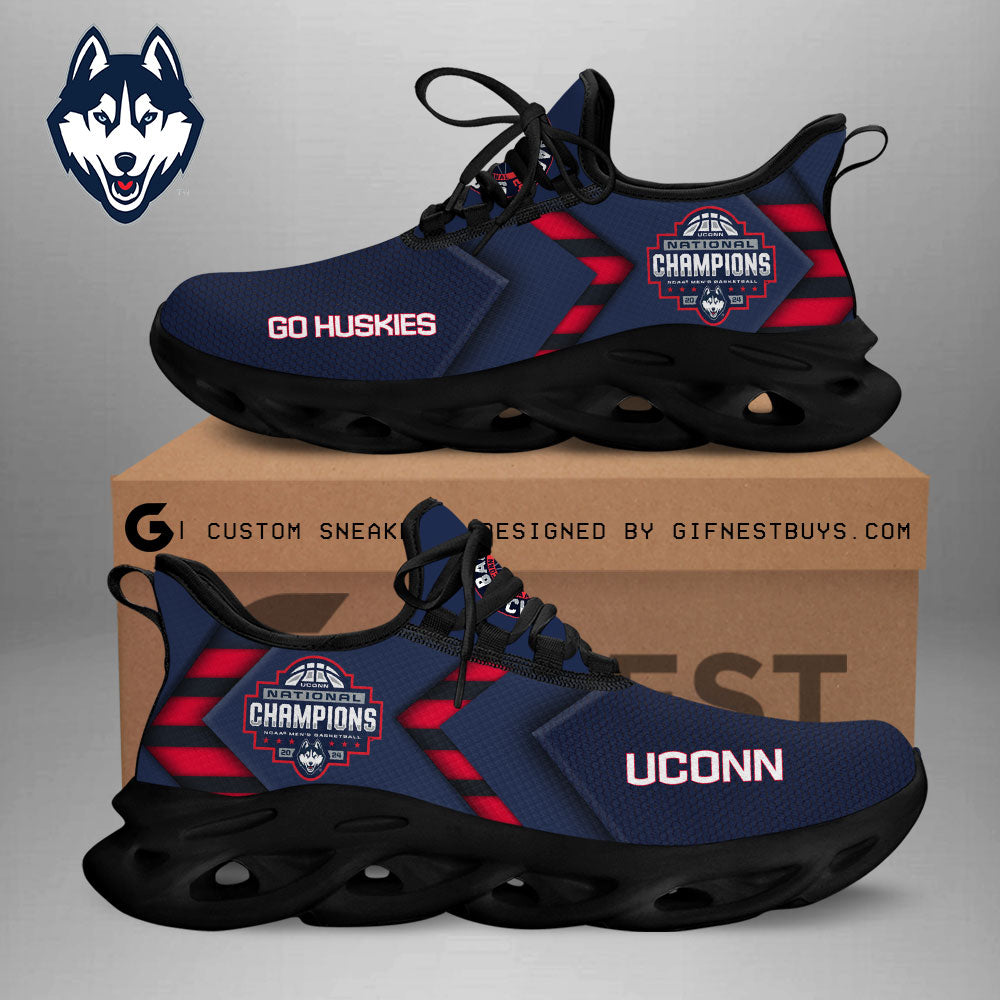 Ideafootwear UConn Huskies Max Soul Shoes Sneakers For Men And Women 1