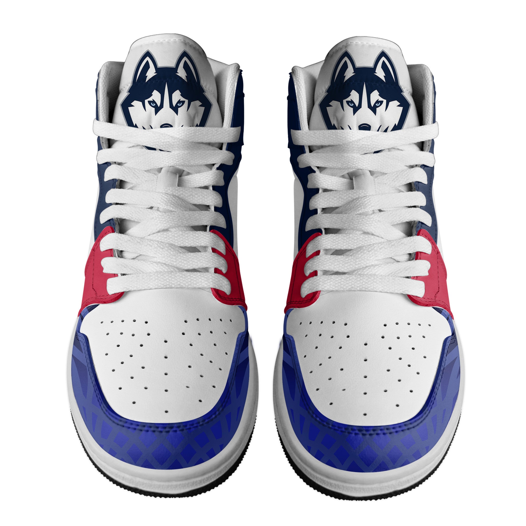 Ideafootwear UConn Huskies AJ1 High Sneakers Shoes For Men And Women 4