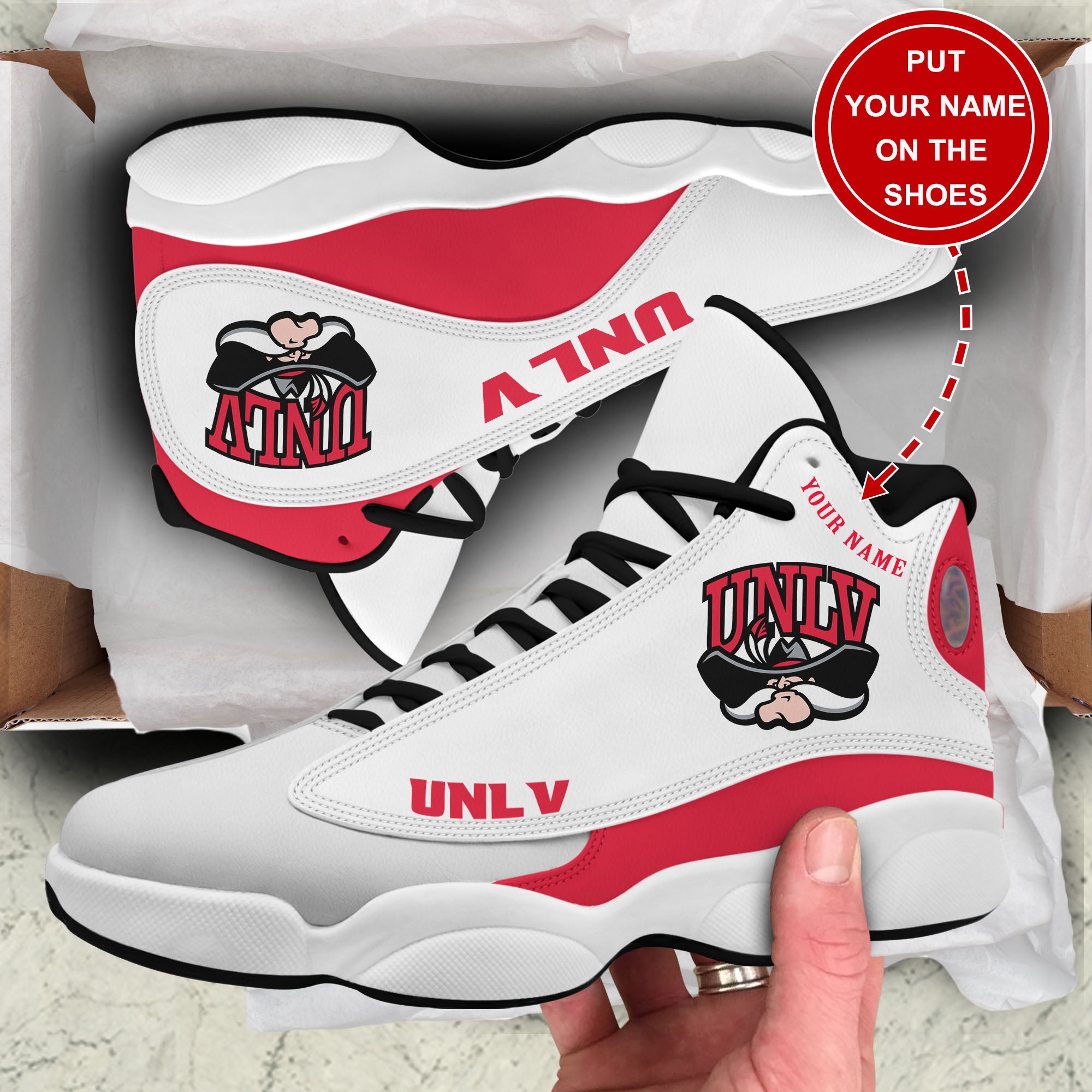 Ideafootwear UNLV Rebels AJ13 Sneakers Shoes For Men And Women 1