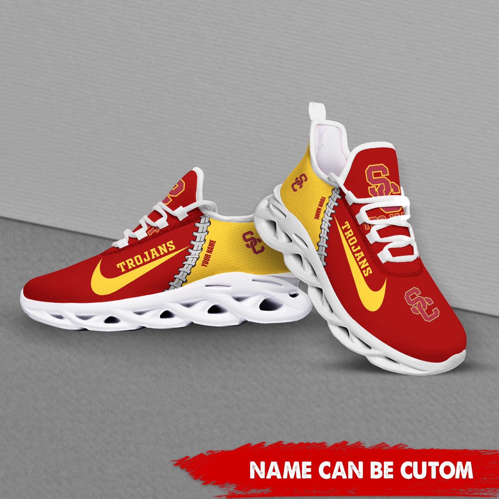 Ideafootwear USC Trojans Max Soul Shoes Sneakers For Men And Women 2