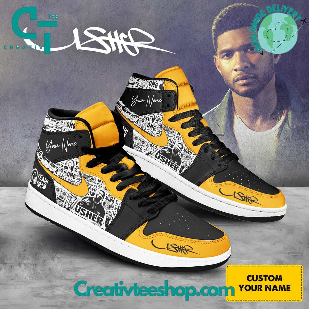 Ideafootwear Usher AJ1 High Sneakers Shoes For Men And Women 1