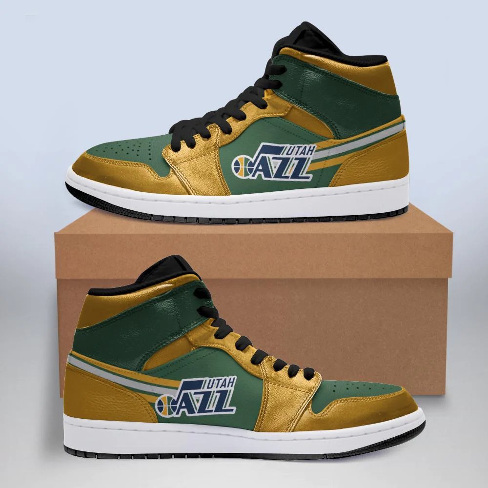 Ideafootwear Utah Jazz NBA AJ1 High Sneakers Shoes For Men And Women 3