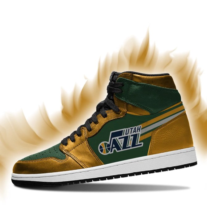 Ideafootwear Utah Jazz NBA AJ1 High Sneakers Shoes For Men And Women 3