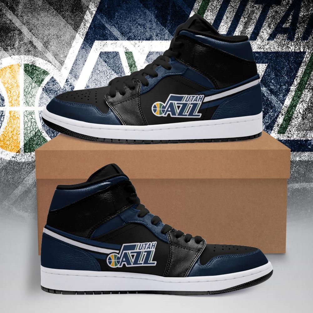 Ideafootwear Utah Jazz NBA AJ1 High Sneakers Shoes For Men And Women 4