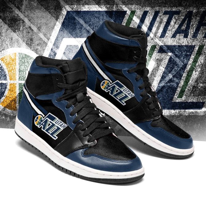 Ideafootwear Utah Jazz NBA AJ1 High Sneakers Shoes For Men And Women 4