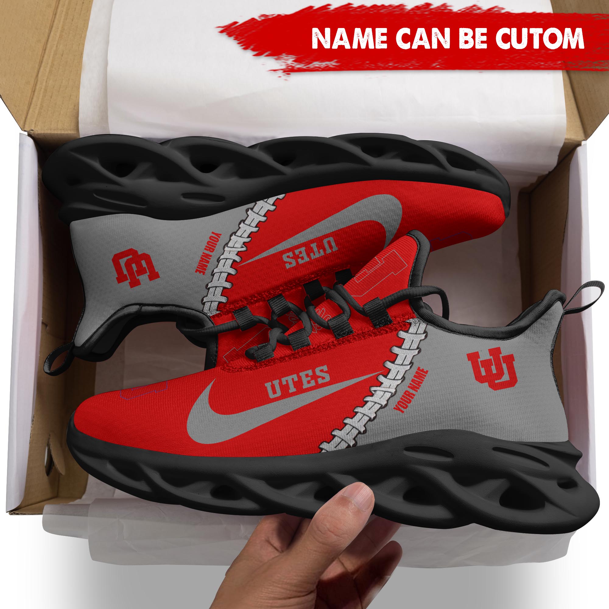 Ideafootwear Utah Utes Max Soul Shoes Sneakers For Men And Women 1