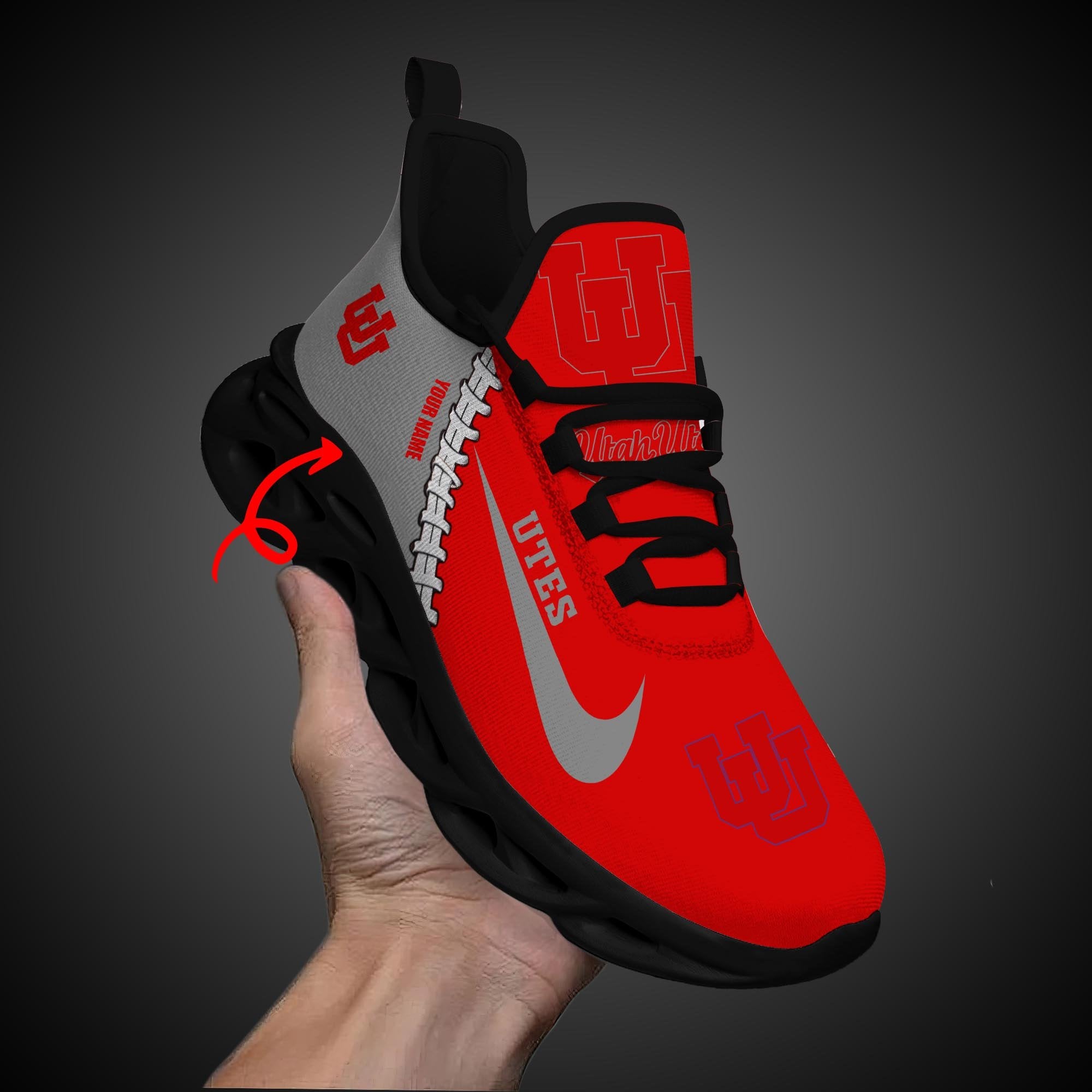 Ideafootwear Utah Utes Max Soul Shoes Sneakers For Men And Women 1