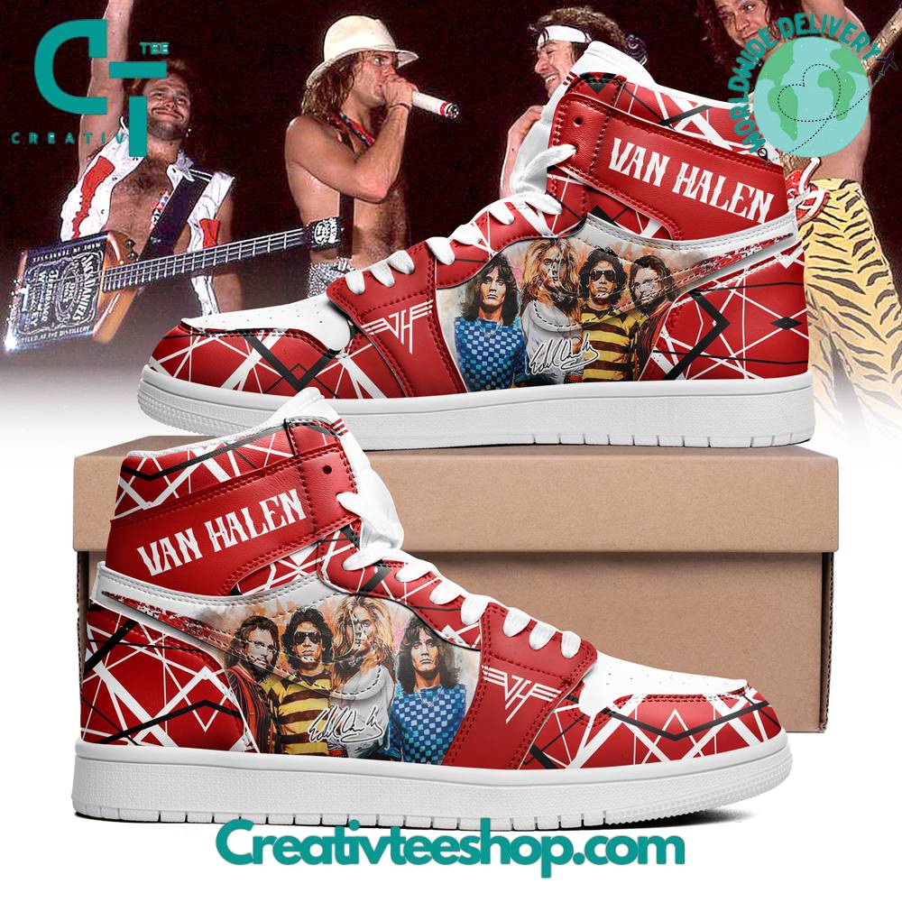 Ideafootwear Van Halen AJ1 High Sneakers Shoes For Men And Women 2