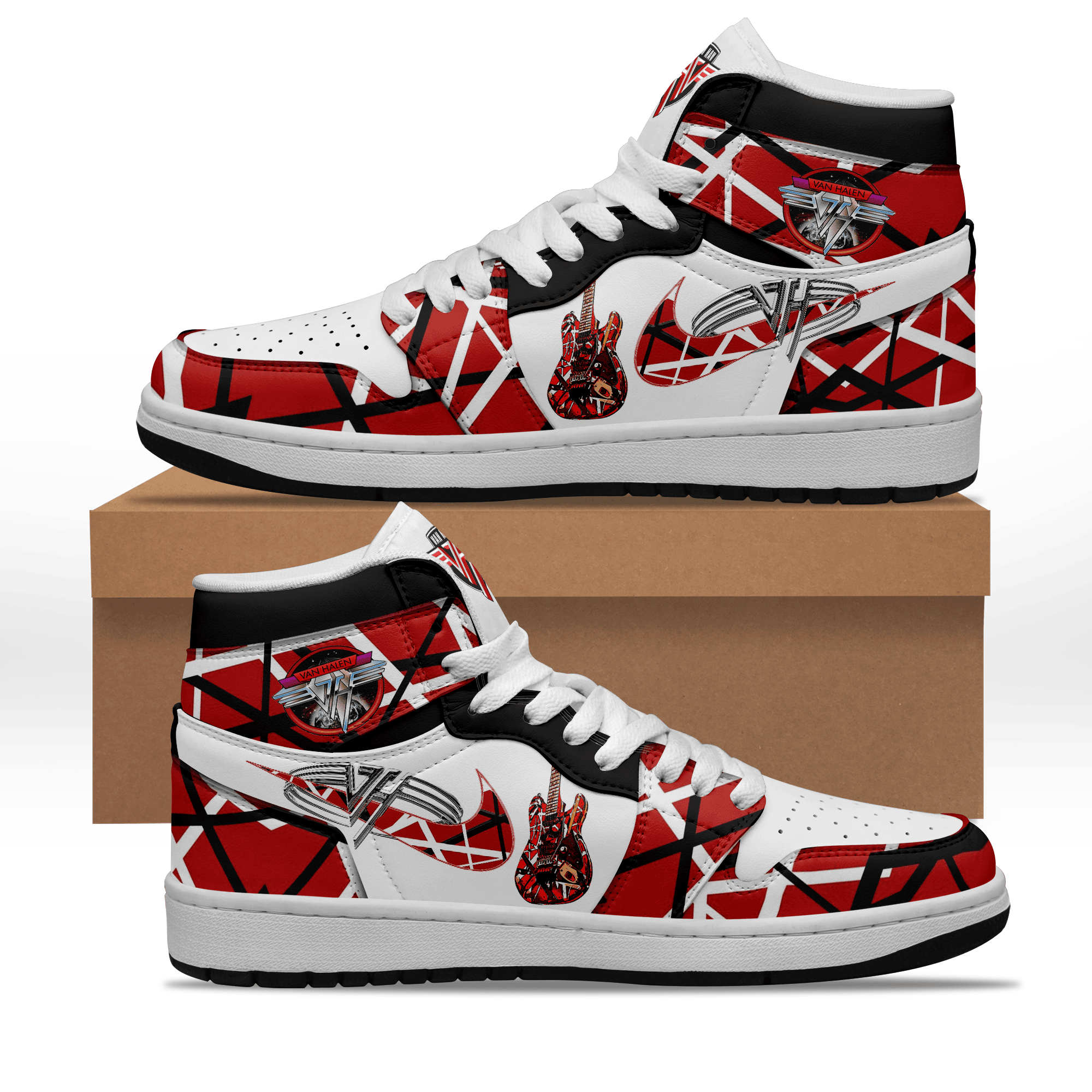 Ideafootwear Van Halen AJ1 High Sneakers Shoes For Men And Women 8