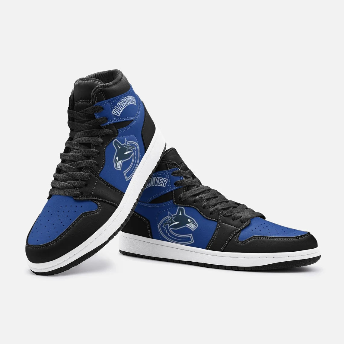 Ideafootwear Vancouver Canucks AJ1 High Sneakers Shoes For Men And Women 5