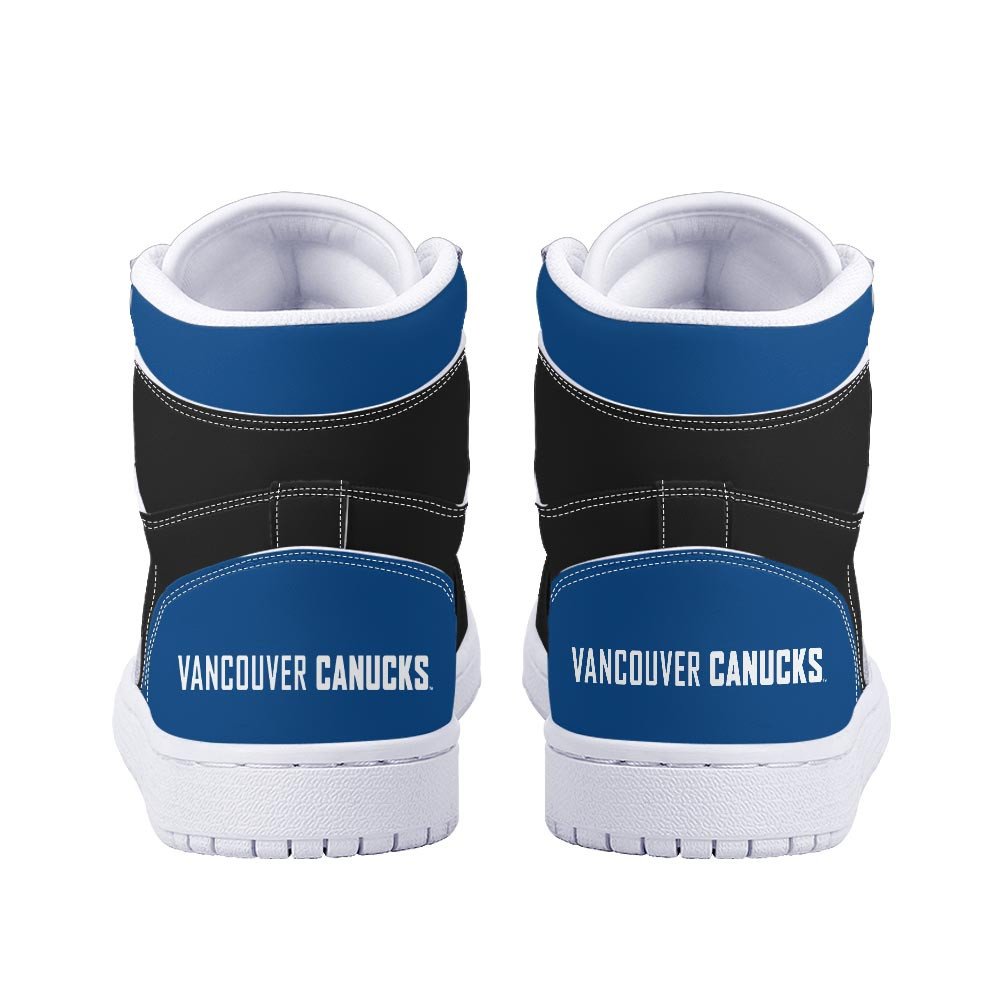 Ideafootwear Vancouver Canucks AJ1 High Sneakers Shoes For Men And Women 4