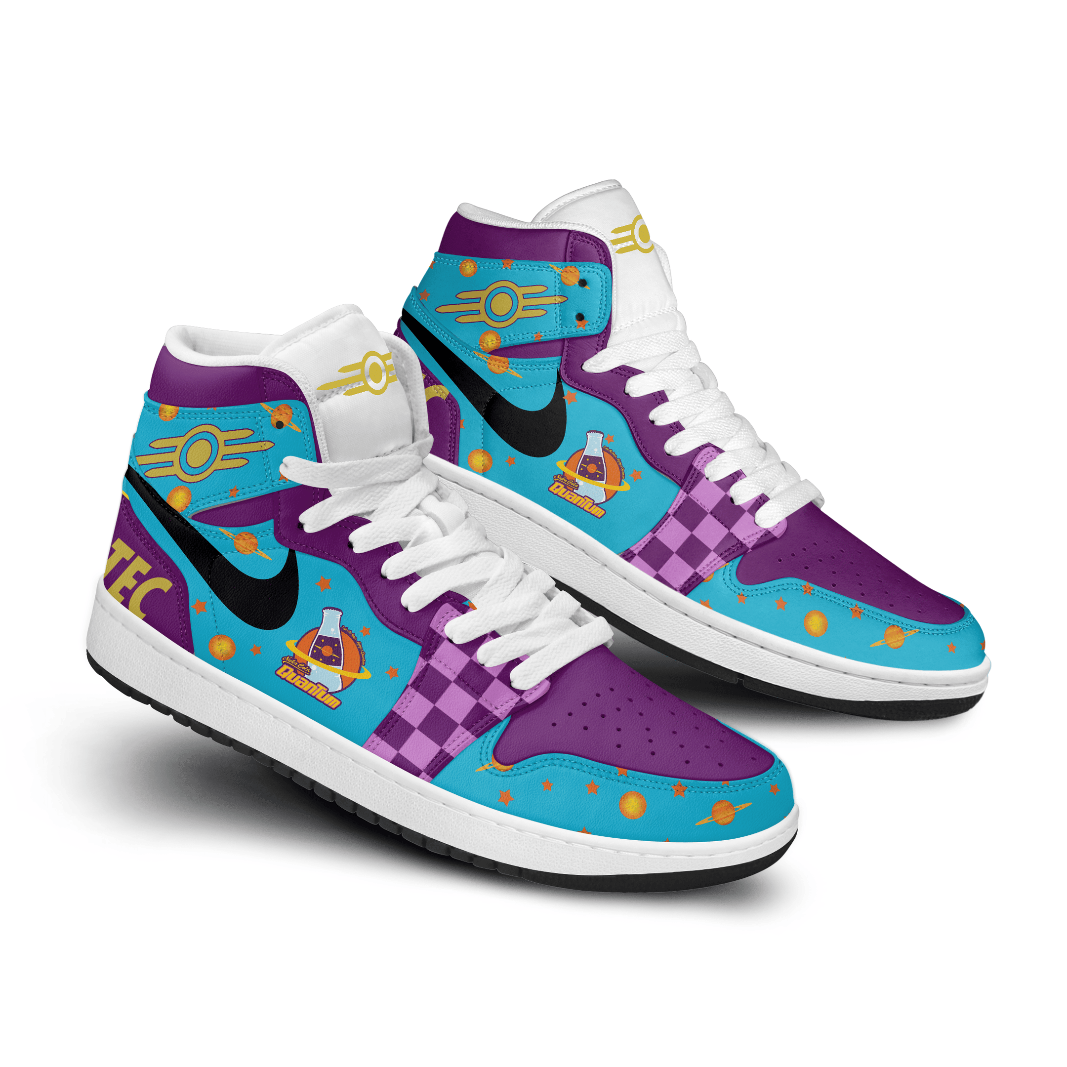 Ideafootwear Vault-Tec AJ1 High Sneakers Shoes For Men And Women 1