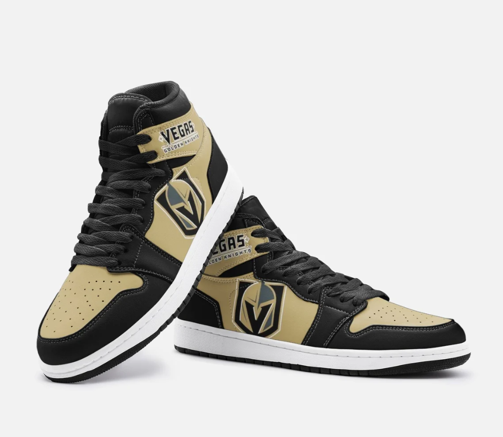 Ideafootwear Vegas Golden Knights AJ1 High Sneakers Shoes For Men And Women 11