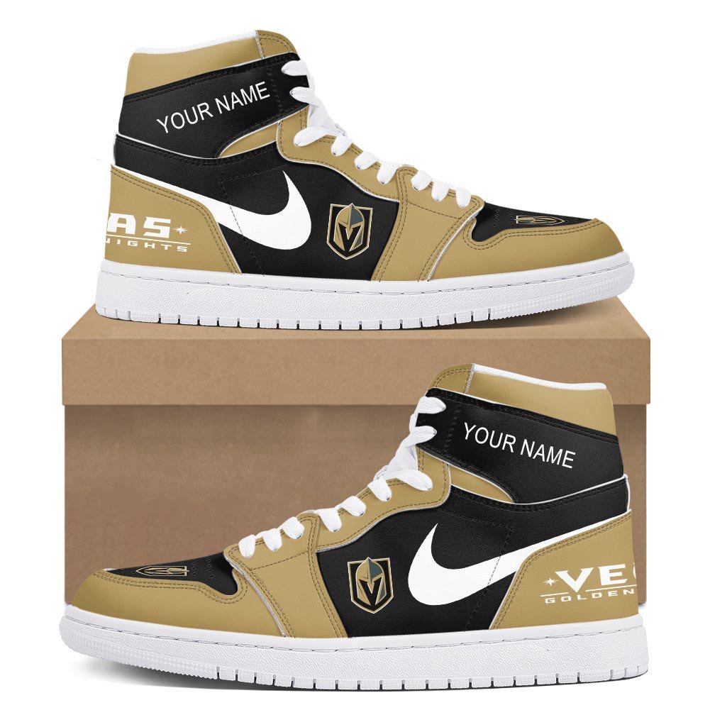 Ideafootwear Vegas Golden Knights AJ1 High Sneakers Shoes For Men And Women 5