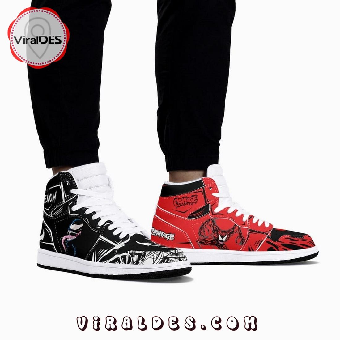 Ideafootwear Venom AJ1 High Sneakers Shoes For Men And Women 28