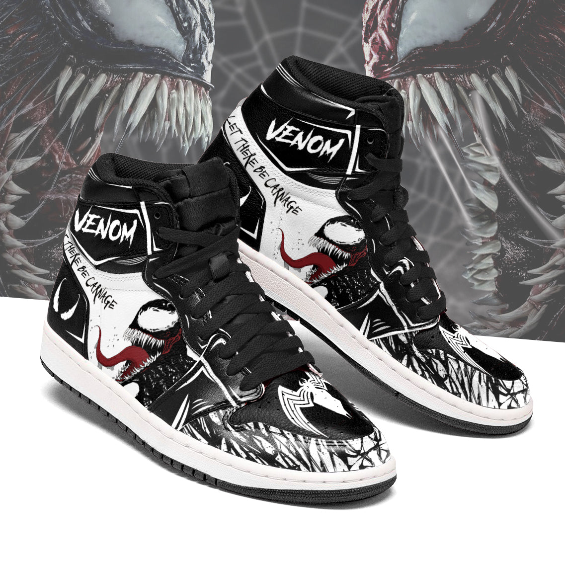 Ideafootwear Venom AJ1 High Sneakers Shoes For Men And Women 37