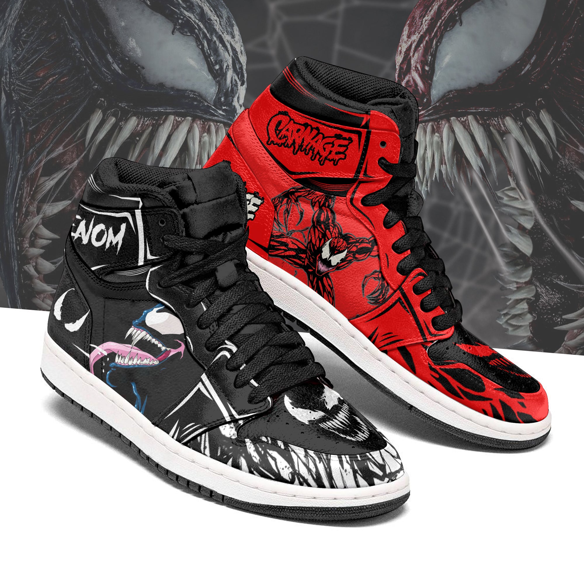 Ideafootwear Venom AJ1 High Sneakers Shoes For Men And Women 56