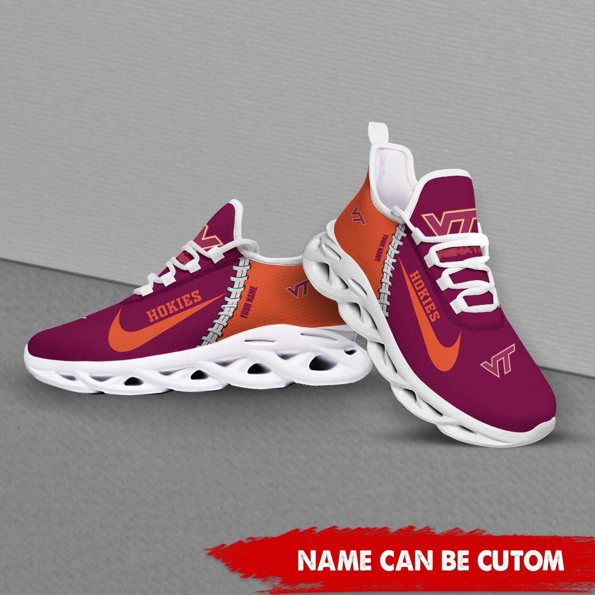Ideafootwear Virginia Tech Hokies Max Soul Shoes Sneakers For Men And Women 1