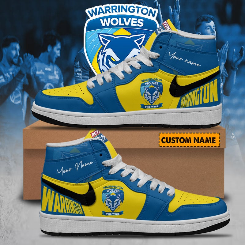 Ideafootwear Warrington Wolves AJ1 High Sneakers Shoes For Men And Women 1