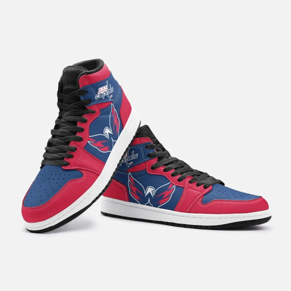 Ideafootwear Washington Capitals AJ1 High Sneakers Shoes For Men And Women 4