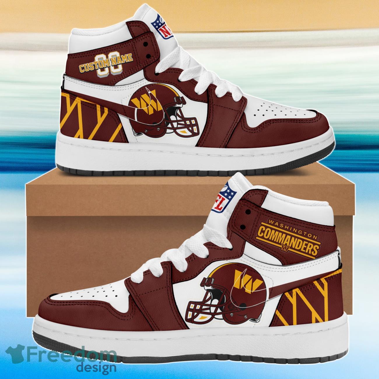 Ideafootwear Washington Commanders AJ1 High Sneakers Shoes For Men And Women 1