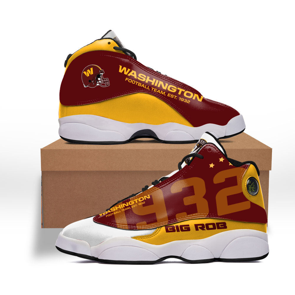 Ideafootwear Washington Commanders AJ13 Sneakers Shoes For Men And Women 4